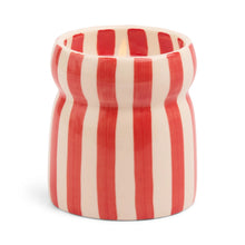 Load image into Gallery viewer, Cabana Red Striped Ceramic Candle - Hibiscus Bay