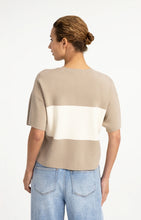 Load image into Gallery viewer, Knitted Block Stripe Short Sleeve Knit