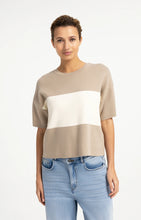 Load image into Gallery viewer, Knitted Block Stripe Short Sleeve Knit