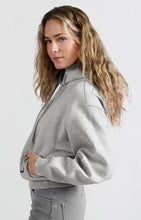 Load image into Gallery viewer, YAYA Soft Grey Crop Hoodie