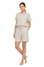 Load image into Gallery viewer, Red Button Linen Cami Shorts