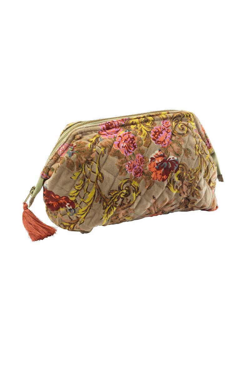 One Hundred Stars Velvet Toiletry Bag Liquorice Living