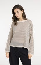 Load image into Gallery viewer, YAYA Fine Knit Stripe Lightweight Top
