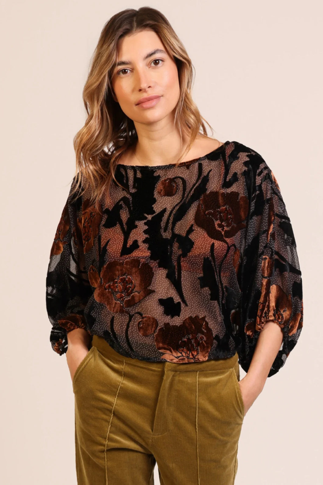 Traffic People Burnout ‘Bloom’ Blouse