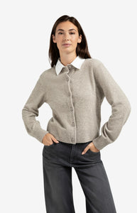 YAYA Cardigan with Faux Detachable Collar