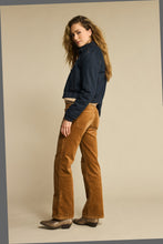 Load image into Gallery viewer, Red Button Denim Bomber Jacket
