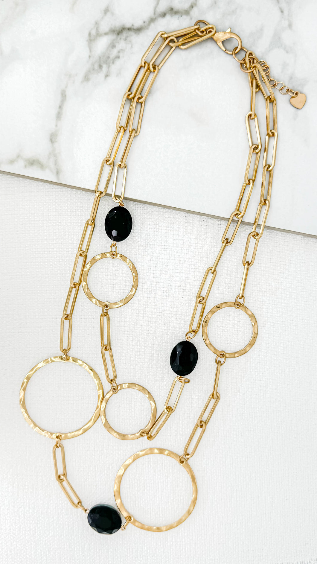 Envy Gold and Black Double Layer Necklace