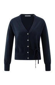 YAYA V-neck Tie Cardigan