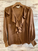 Load image into Gallery viewer, Ruffle Long Sleeve Shirt
