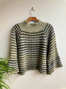 Funnel Neck Crochet Style Knit