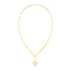 Orelia Dome Heart Charm Necklace