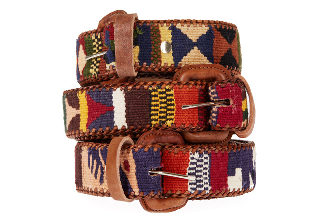 Hand Woven Leather Belts From Guatemala