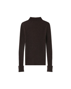 Grace and Mila Ribbed ‘Sunday’ Jumper Chocolate