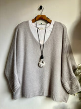 Load image into Gallery viewer, Mohair Blend V Neck Oversize Jumper
