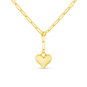 Orelia Dome Heart Charm Necklace