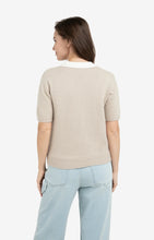 Load image into Gallery viewer, YAYA Knitted Collar Contrast Top
