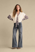 Load image into Gallery viewer, Red Button Sleeveless ‘Fuzzy’ Knit
