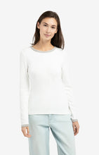 Load image into Gallery viewer, YAYA Long Sleeve White T-Shirt
