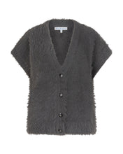 Load image into Gallery viewer, Red Button Sleeveless ‘Fuzzy’ Vest
