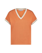 Load image into Gallery viewer, Red Button ‘Jerry’ V Neck Sweater Tee.
