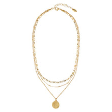 Load image into Gallery viewer, Orelia Multi Row Coin Necklace Gold
