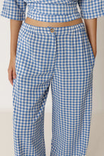 Load image into Gallery viewer, Indi and Cold Cobalt Gingham Trousers
