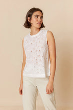 Load image into Gallery viewer, Indi and Cold White Broderie Anglais Cotton Vest
