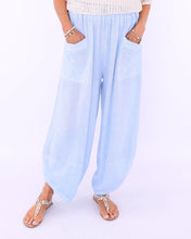 Load image into Gallery viewer, Barrel Leg Linen Blend Trousers

