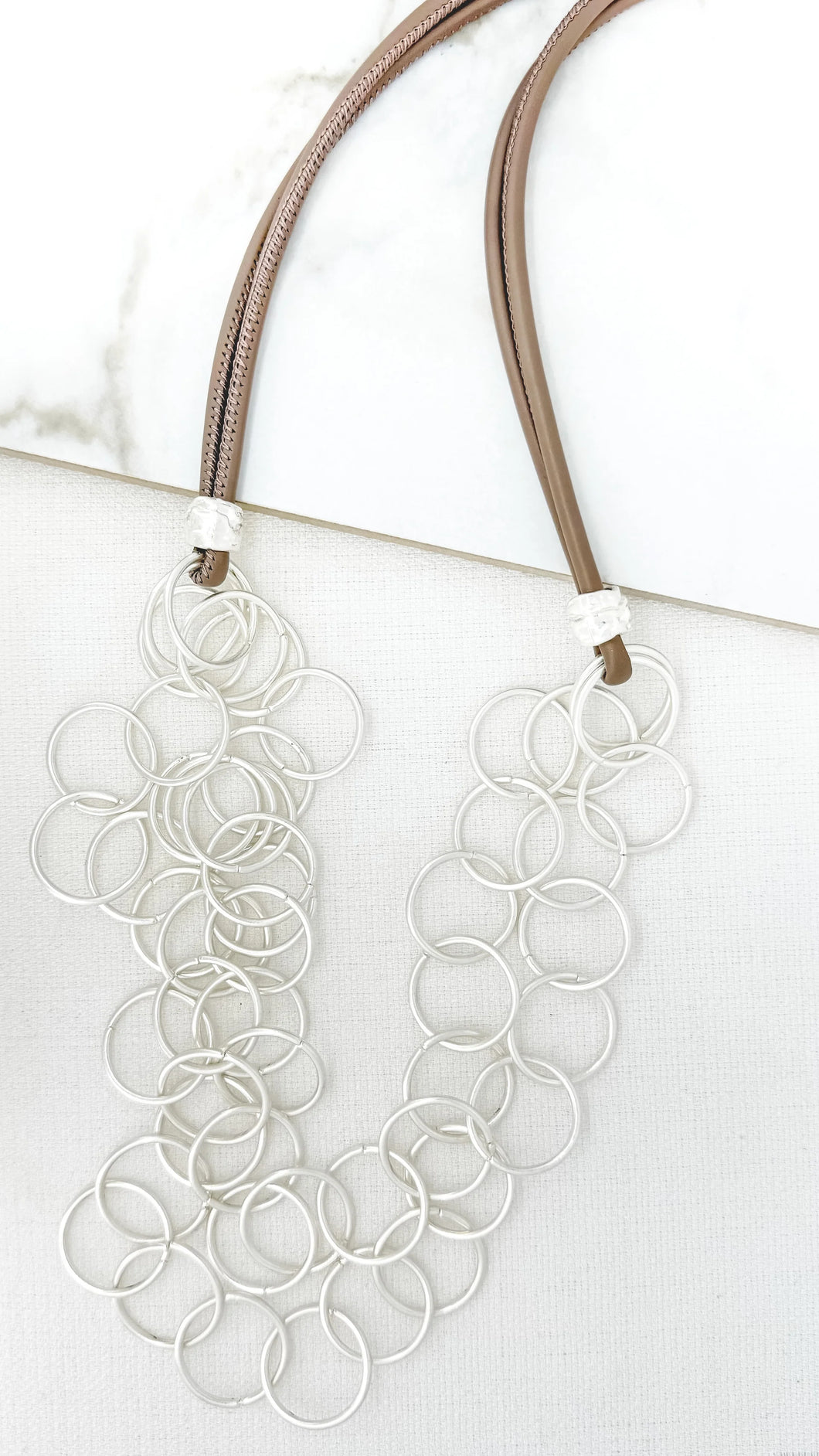 Envy Multi Silver Hoop Necklace