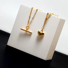 Load image into Gallery viewer, Orelia Dome Heart Charm Necklace
