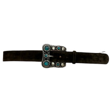 Load image into Gallery viewer, 100% Suede Leather Jeans Belt with Jewelled Buckle
