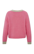 Load image into Gallery viewer, YAYA Pink Jumper with Contrast Neckline
