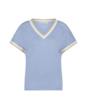 Load image into Gallery viewer, Red Button ‘Jerry’ V Neck Sweater Tee.
