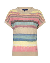 Load image into Gallery viewer, Red Button Knitted Stripe Top
