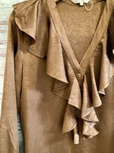 Load image into Gallery viewer, Ruffle Long Sleeve Shirt
