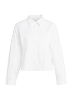 Load image into Gallery viewer, YAYA White Poplin Crop Shirt
