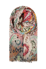 Load image into Gallery viewer, Ombré Wool Scarf with Embroidery
