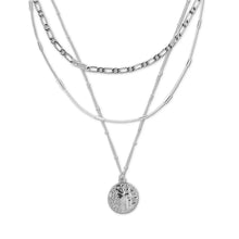 Load image into Gallery viewer, Orelia Multi Row Coin Necklace Silver
