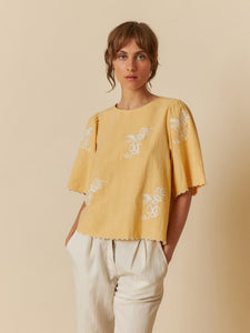Indi and Cold Butterfly Sleeve Blouse