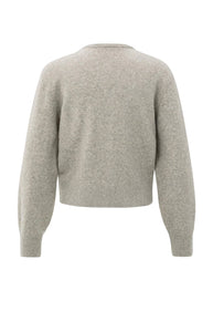 YAYA Cardigan with Faux Detachable Collar