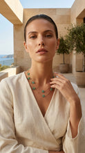 Load image into Gallery viewer, Envy Turquoise Green Daisy Necklace
