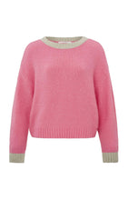Load image into Gallery viewer, YAYA Pink Jumper with Contrast Neckline
