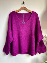 Load image into Gallery viewer, Mohair Blend V Neck Oversize Jumper
