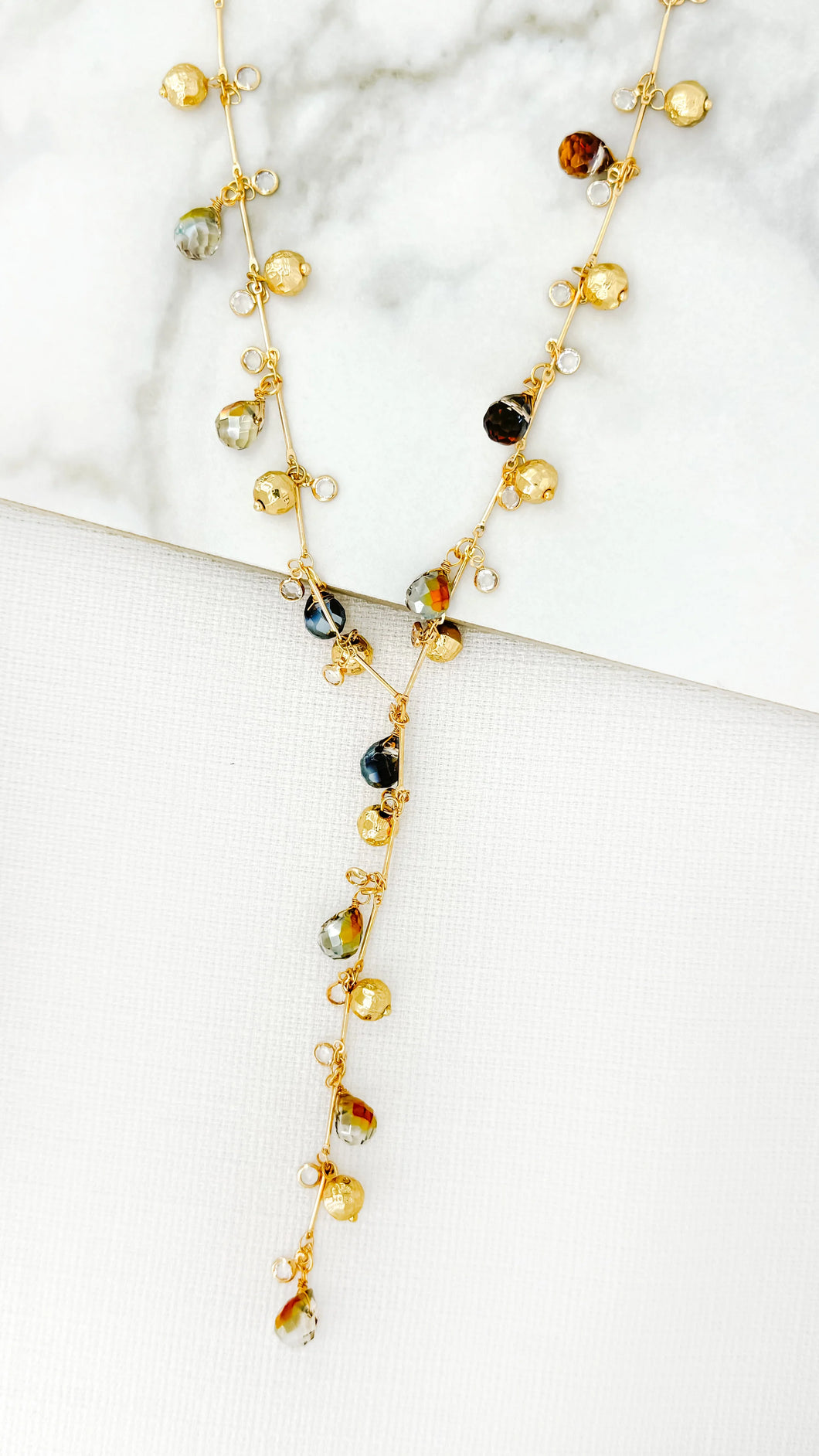 Envy Long Bead Lariat Necklace