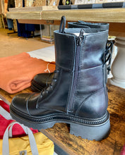 Load image into Gallery viewer, Alpe Black Leather Military Boots
