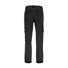 Load image into Gallery viewer, Red Button Cargo Black Denim
