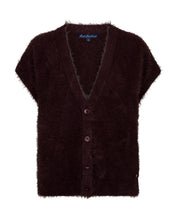 Load image into Gallery viewer, Red Button Sleeveless ‘Fuzzy’ Knit
