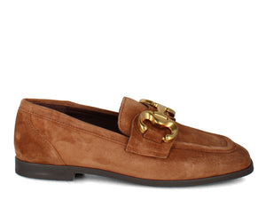Alpe Tan Suede Loafers