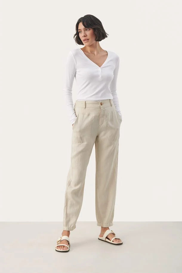 Part Two ‘Sheena’ Linen Trousers in French Oak