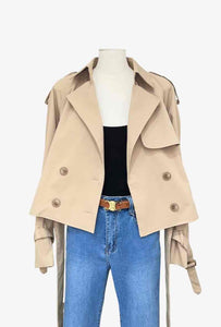 Beige Cropped Trench